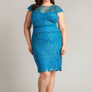 MIRANDA SEQUIN EMBROIDERED DRESS - PLUS SIZE BJK18795MQ